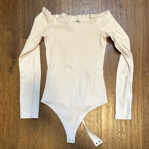 Abercrombie & Fitch Cream Ruffle Top